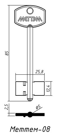 	Меттем-08ПЛ кор.уз."прям"88x12.4x5 лат