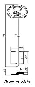 	Меттем-26 пл.дл.сред.верт.128х20.2х22.2х5