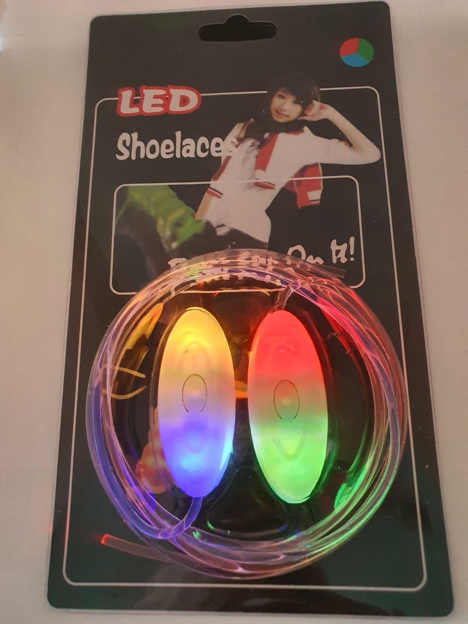 Светодиодные шнурки для обуви Красно-зелено-голубой - фото 1 - id-p145030401