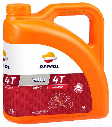 Синтетическое моторное масло Repsol Moto Racing 4T 5W40 4 л RP160L54 - фото 1 - id-p145030530