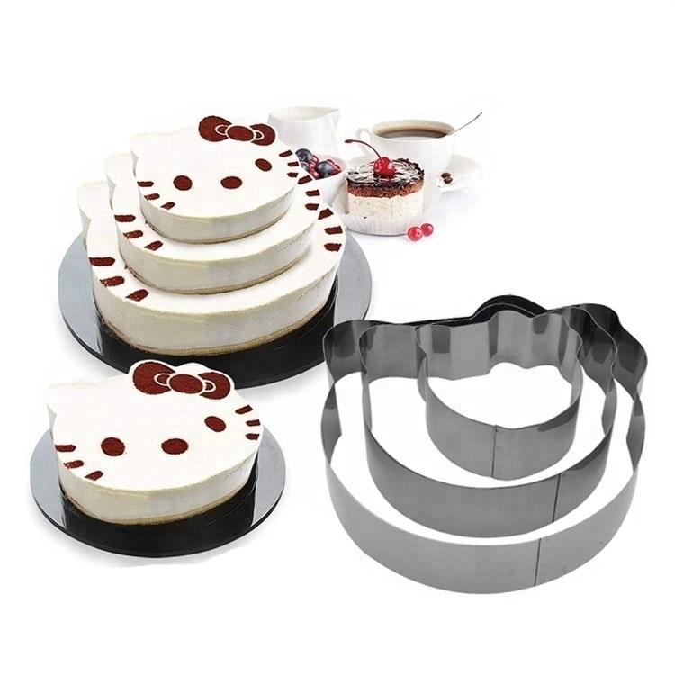 Формы из нержавеющей стали (кольцо для торта)  Cake Baking Tool  (3 шт) КИТТИ Kitty, фото 1