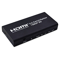 Адаптер - разветвитель - переключатель - свитч-сплиттер 2×2 HDMI, FullHD 1080p 3D, черный 555365
