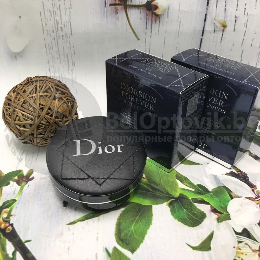 Кушон / Тональная основа Dior Forever perfect cushion 010 Ivory (слоновая кость), 15 g - фото 3 - id-p94455960