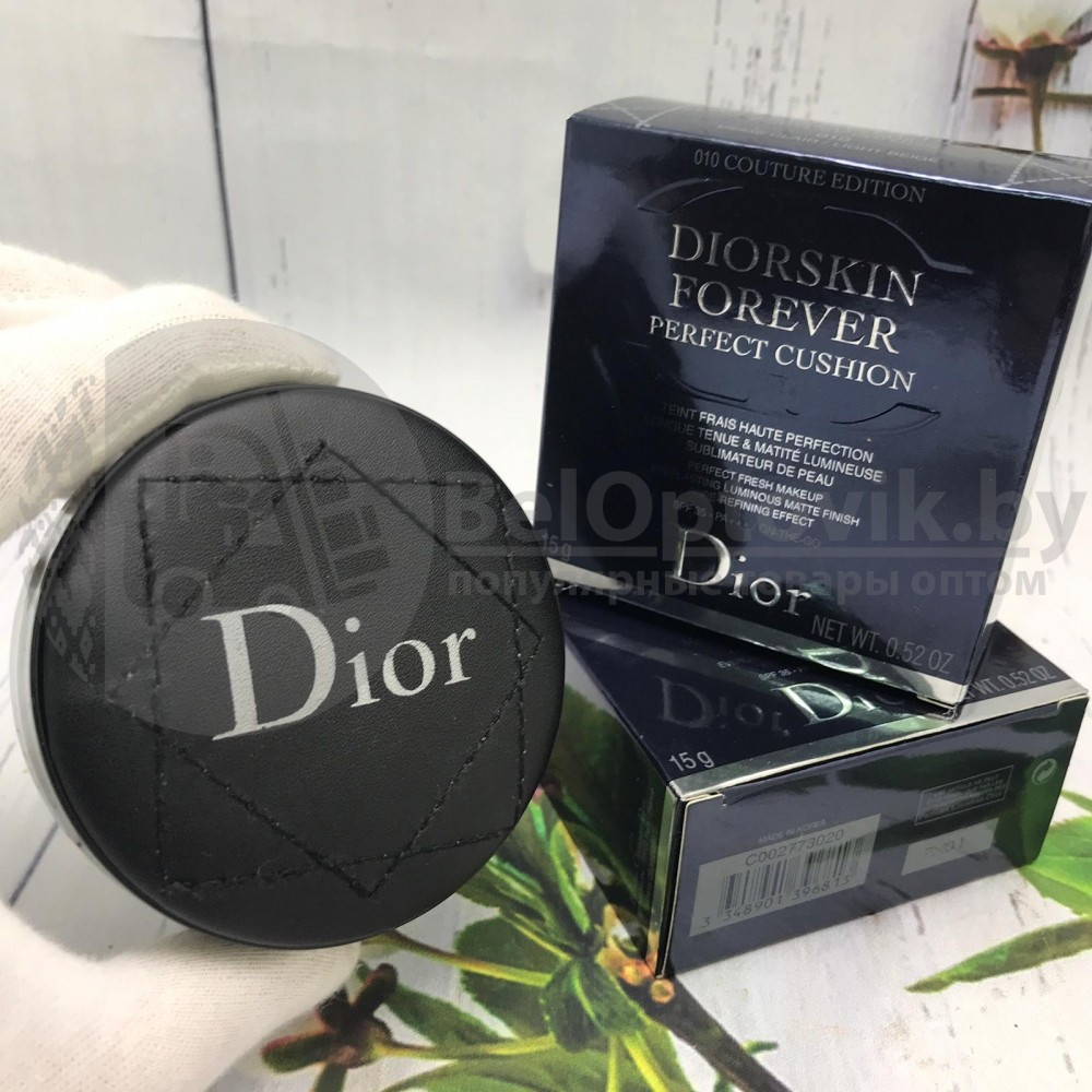 Кушон / Тональная основа Dior Forever perfect cushion 010 Ivory (слоновая кость), 15 g - фото 7 - id-p94455960