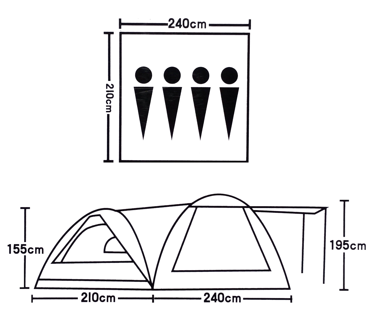 Палатка туристическая 4-х местная кемпинговая Lanyu (кухня-шатер), (480x240x195см), арт. LY-1706 - фото 10 - id-p145032236