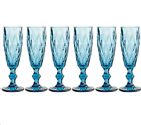 Набор бокалов для шампанского Lefard Muza Color Ромбо 781-112  6 шт