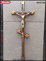 Бронзовый крест с распятием на памятник 45см.