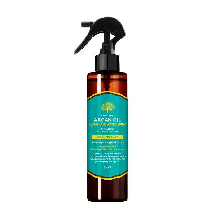 Спрей для укладки волос с аргановым маслом EVAS Char Char Argan Oil Super Hard Water Spray,250 мл