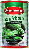 Консервы овощные, с добавлением уксуса: корнишоны маринованные 4,0 - 2,2 кг "MAMMINGER"