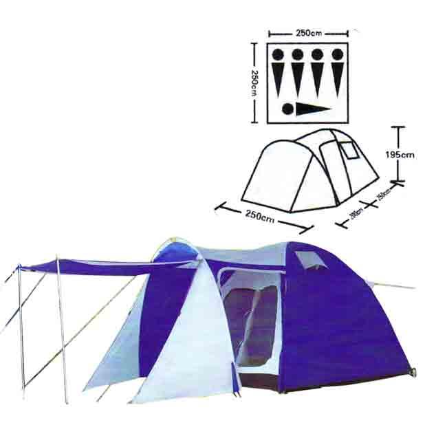 Палатка туристическая 4-х местная, арт. LANYU LY-1607D (410х230х165) - фото 6 - id-p145085122