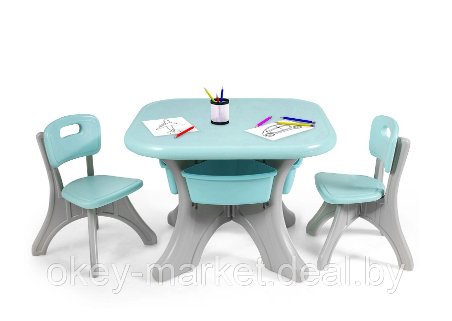 Комплект стол и стулья для детей Costway - фото 2 - id-p145086074