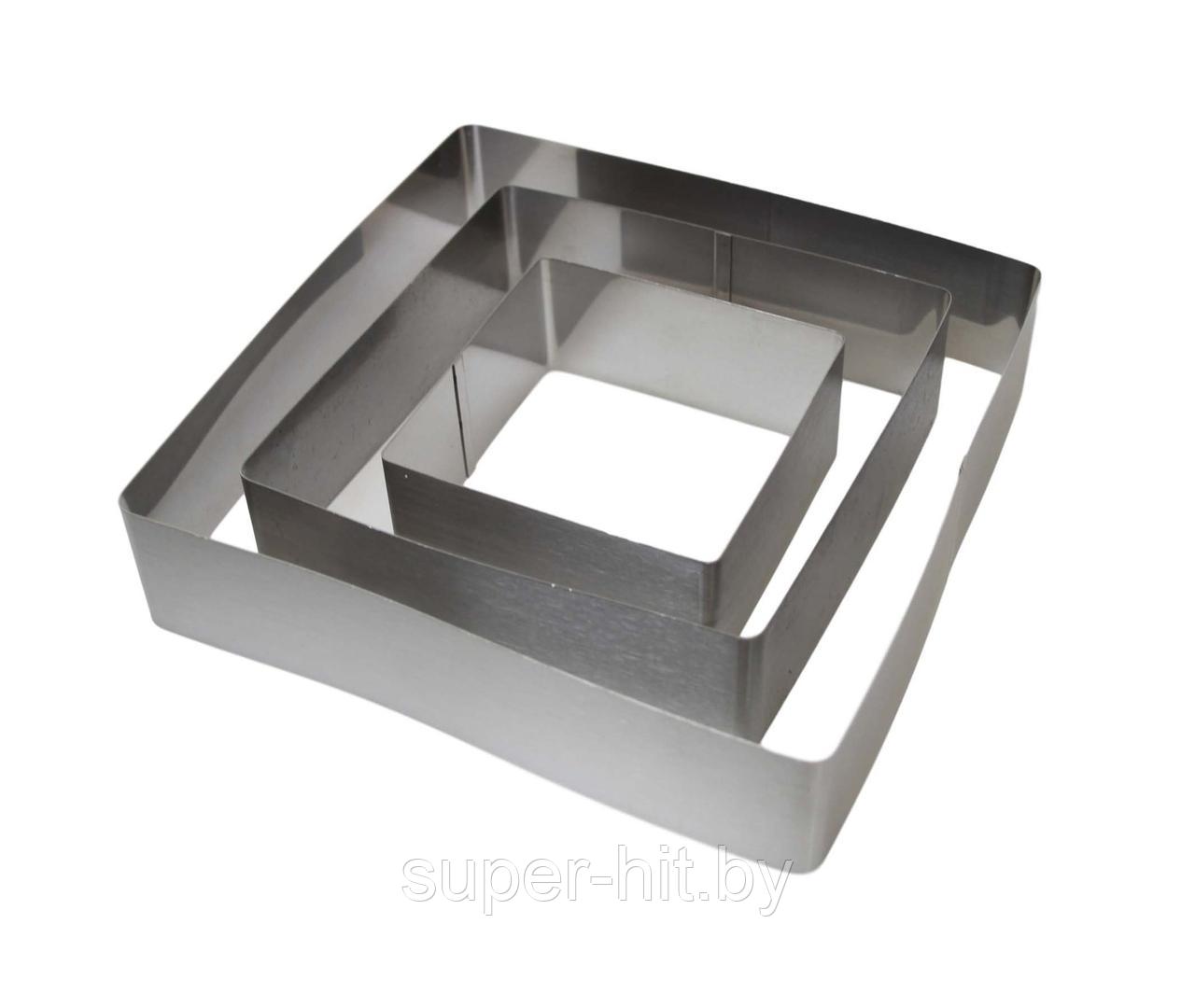 Набор квадратных форм для выпечки (нержавеющая сталь) 3 шт. - фото 4 - id-p145106233