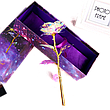 Золотая роза из хрустальной фольги  в подарочной коробке ( Золотая Роза), фото 2