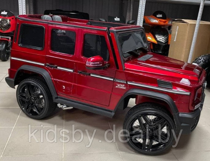 Детский электромобиль RiverToys Mercedes-Benz G65 AMG 4WD (красный) вишневый полноприводный лицензия - фото 4 - id-p12892892