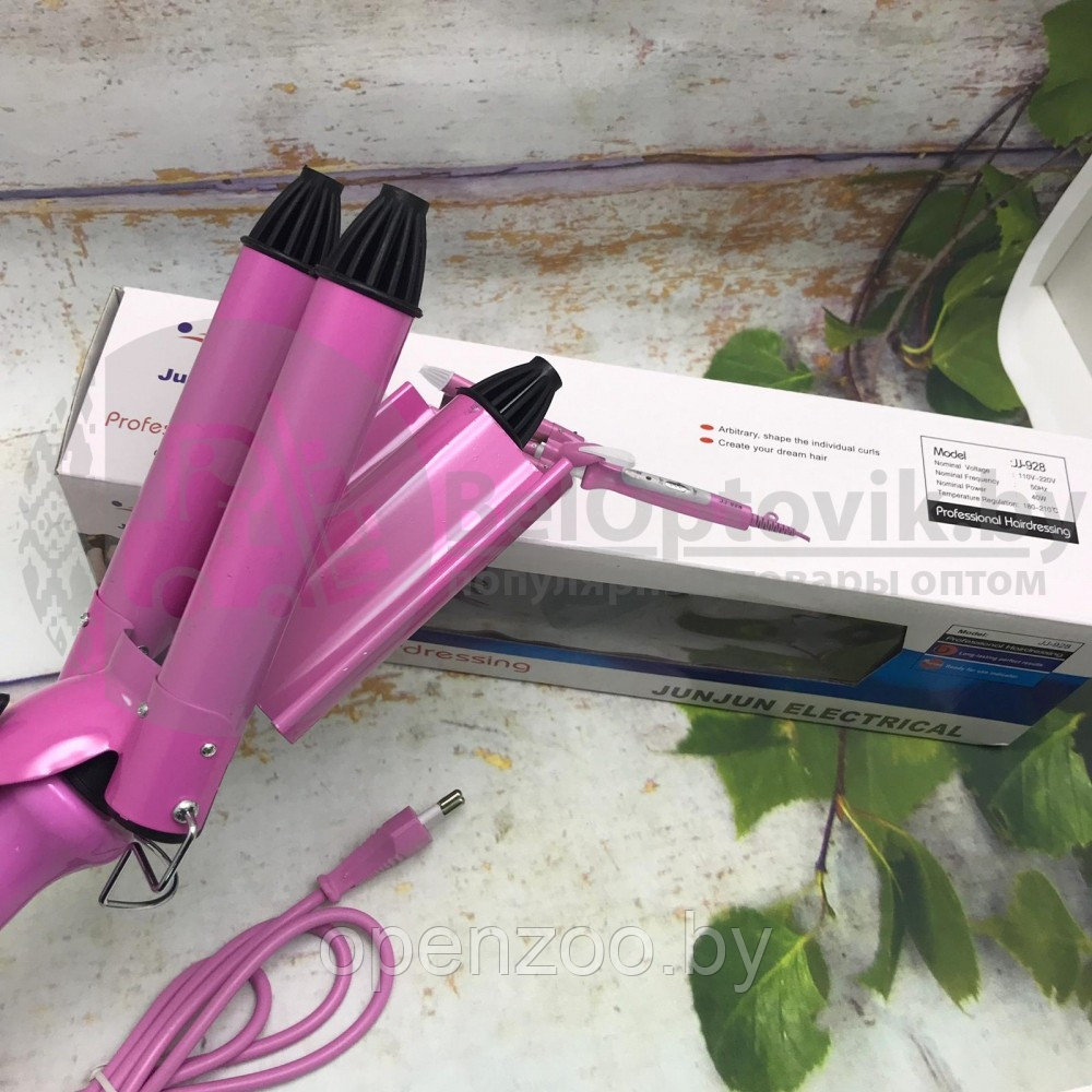 Тройная плойка для создания волн Professional Hairdressing JUNJUN ELECTRICAL JJ-928 - фото 2 - id-p99308504