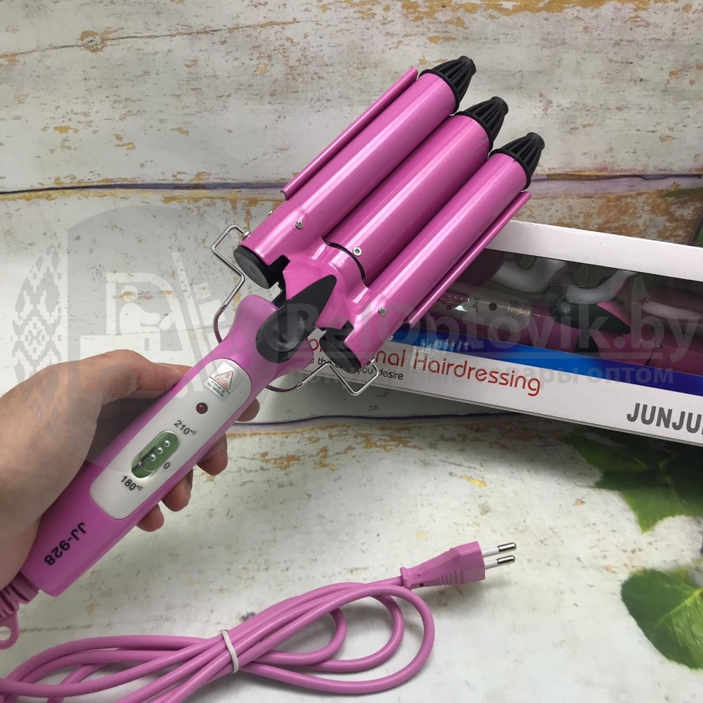 Тройная плойка для создания волн Professional Hairdressing JUNJUN ELECTRICAL JJ-928 - фото 5 - id-p99308449