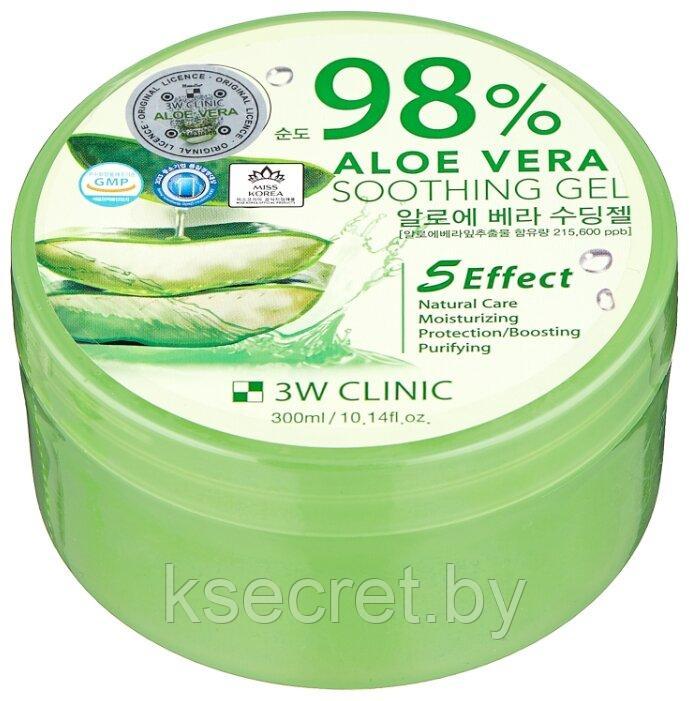 {3W CLINIC} Гель универсальный Алоэ Aloe Vera Soothing Gel 98%, 300 мл - фото 1 - id-p144765577