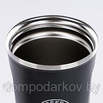Термокружка "Мастер К. Coffee" 500 мл, сохраняет тепло 8 ч, чёрная, фото 5