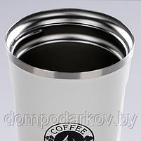 Термокружка "Мастер К. Coffee" 500 мл, сохраняет тепло 8 ч, белая, фото 5