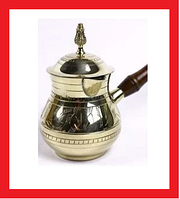 SH-025-250 Кофеварка, турка для кофе, 250 мл, турка с крышкой, латунь