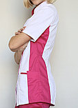 Медицинская БЛУЗА «ВЕНЕЦИЯ», ФУКСИЯ Doctor Style, фото 2