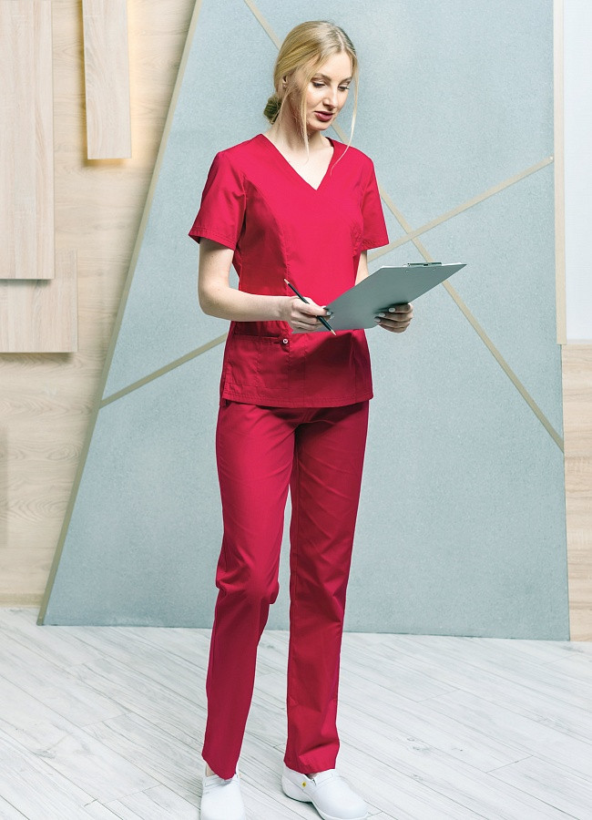 Медицинская БЛУЗА «ТЕРРА», КРАСНЫЙ Doctor Style