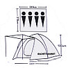 Палатка туристическая 4-х местная, арт. LanYu 1901 (120(тамбур)+210х240х180см), фото 3