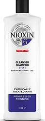 Шампунь Ниоксин Система 6 очищающий для тонких, химически поврежденных волос 1000ml - Nioxin System 6