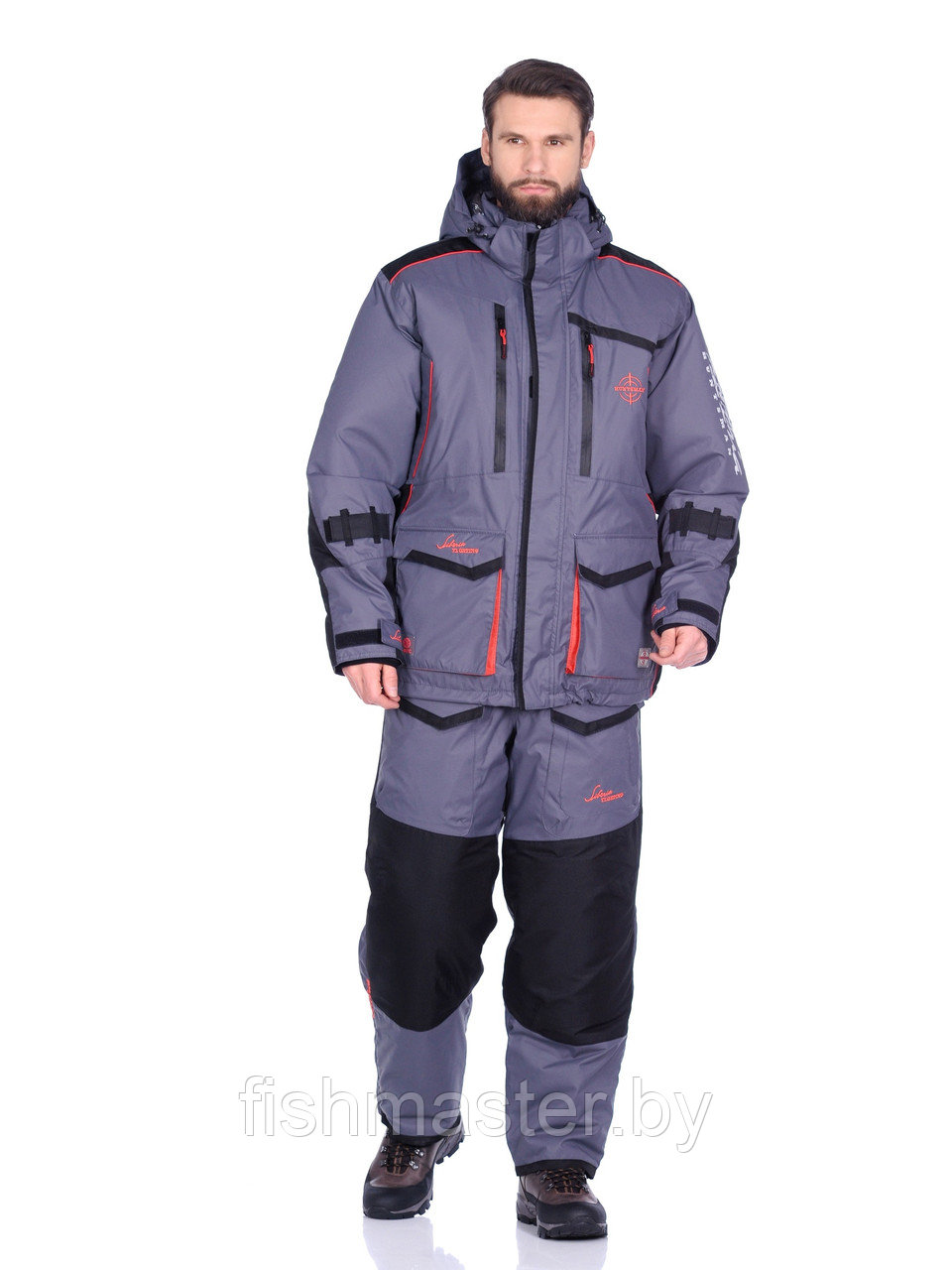 Костюм HUNTSMAN Siberia Поплавок 6000/6000 -45°C цв Серый/Черный ткань Breathable