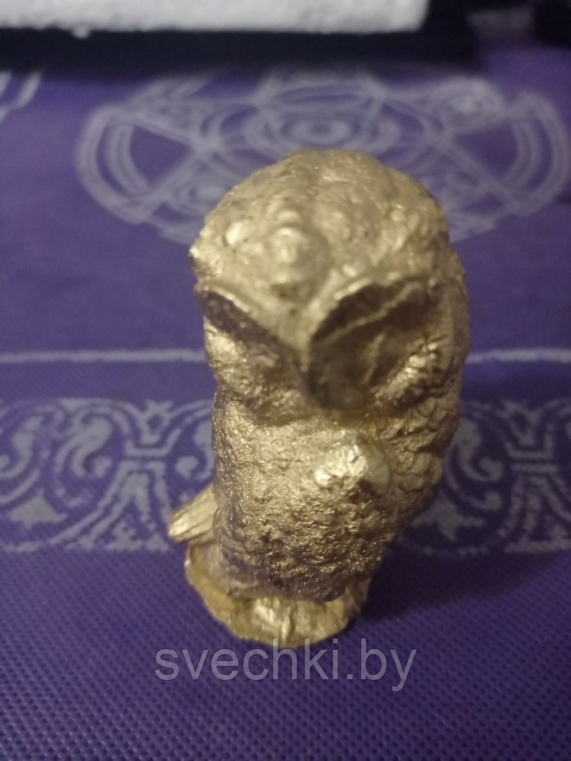 Статуэтка "Сова" золотая ручная работа - фото 3 - id-p145191190
