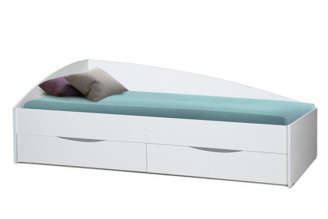 Кровать Фея 3 ассиметричная 80х190 с ящиком фабрика Олмеко (4 варианта цвета) - фото 1 - id-p145197082
