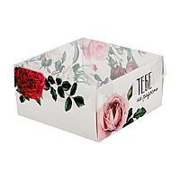 Коробка подарочная с прозрачной крышкой «Тебе на радость» (Китай, 120х115х60 мм)