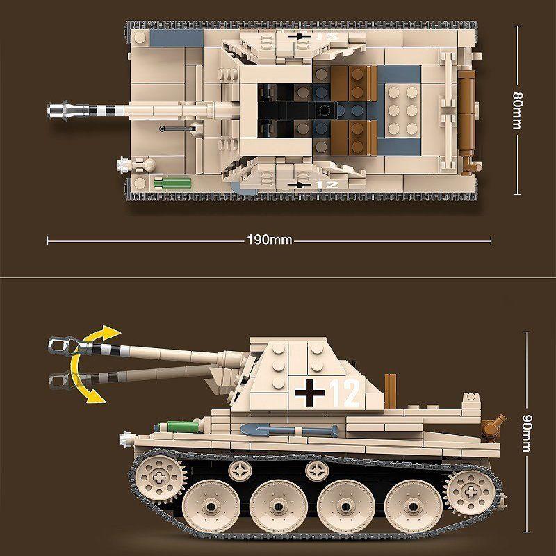 Конструктор "Немецкая противотанковая САУ Marder III" 608 деталей - фото 6 - id-p145213042