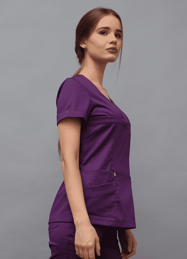 Медицинская БЛУЗА «АЛЬФА», ФИОЛЕТОВЫЙ Doctor Style