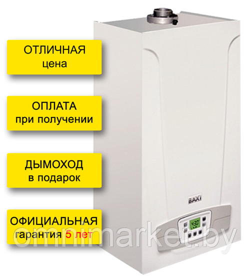 Газовый котел Baxi ECO-4s 18F в комплекте с коаксиальным дымоходом (гарантия 5 лет), Италия - фото 1 - id-p100418390