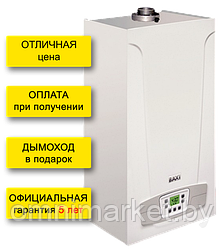 Газовый котел Baxi ECO-4s 24F в комплекте с коаксиальным дымоходом (гарантия 5 лет), Италия