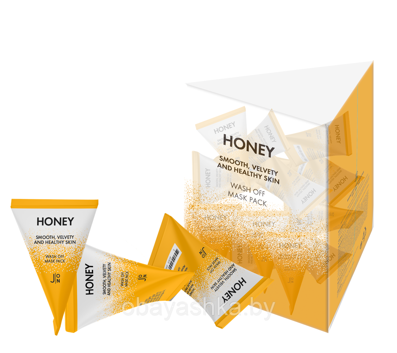 [J:ON] МЕД Маска для лица Honey Smooth Velvety and Healthy Skin Wash Off Mask Pack, 5гр - фото 1 - id-p145257438