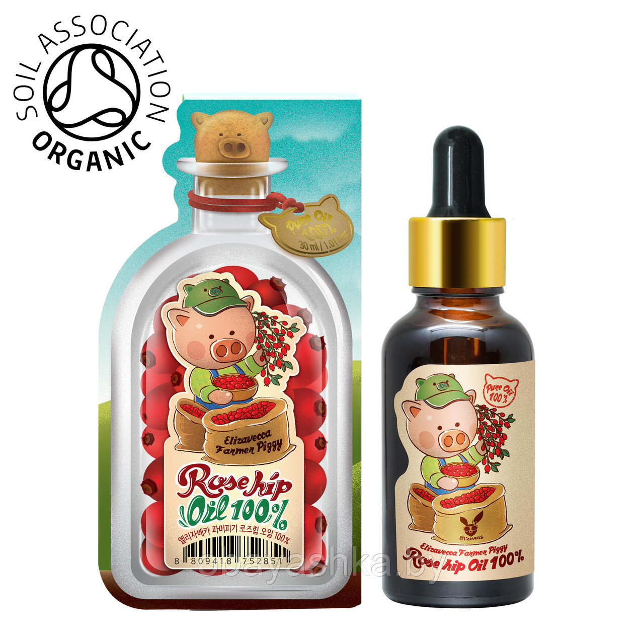 [Elizavecca] Масло для кожи Farmer Piggy Rose hip Oil 100%, 30 мл - фото 1 - id-p145260170