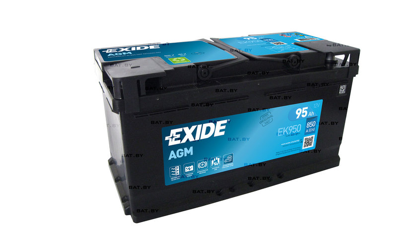 Аккумулятор тягово-стартерный Exide AGM EK950 (95Ah), фото 2