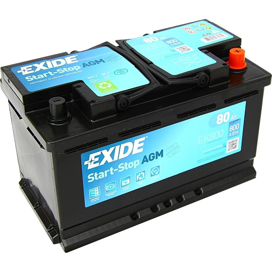 Аккумулятор Exide AGM EK800 (80Ah) - фото 2 - id-p115554749
