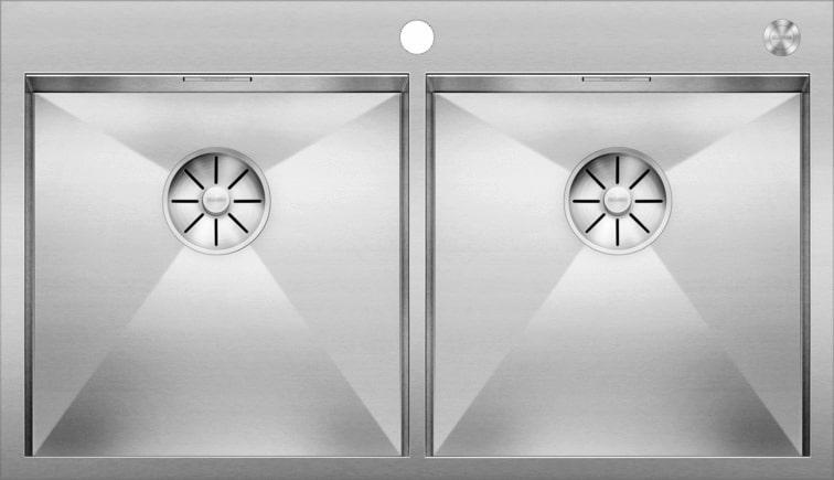 Кухонная мойка Blanco Zerox 400/400-IF/А (зеркальная полировка, с клапаном-автоматом)
