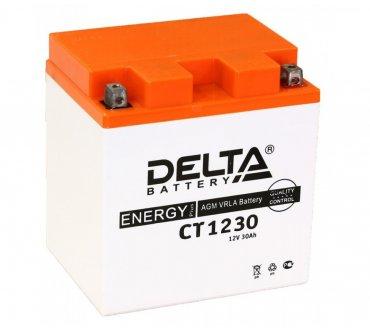 Аккумулятор Delta AGM СТ 1230 (30 а/ч) YIX30L,YIX30L-BS,YB30L - фото 2 - id-p145274523
