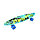 Скейтборд, детский скейт, пенниборд светящиеся колеса ПУ, с ручкой арт.122, фото 6
