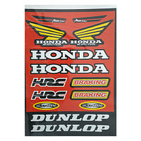 Наклейки TB Honda Dunlop red A4
