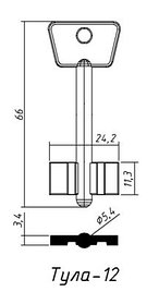 	Тула-12 66x11.3x5.4мм лат