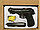 С.18+ Пистолет детский с глушителем, пневматический, металл, Airsoft Gun, фото 3