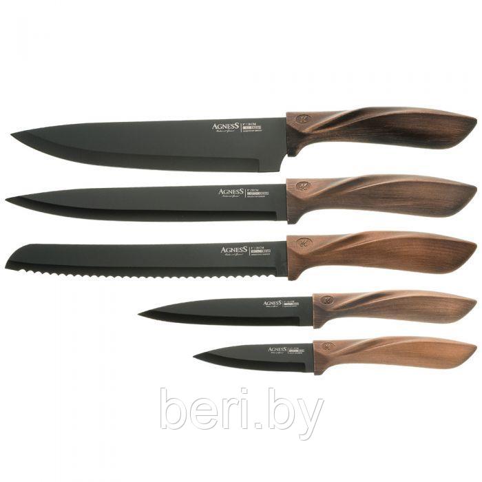 911-678 Набор ножей Agness, на подставке, 6 предметов, нержавеющая сталь - фото 3 - id-p145337713