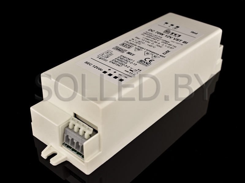Блок питания 70W 12V IP20 пластик