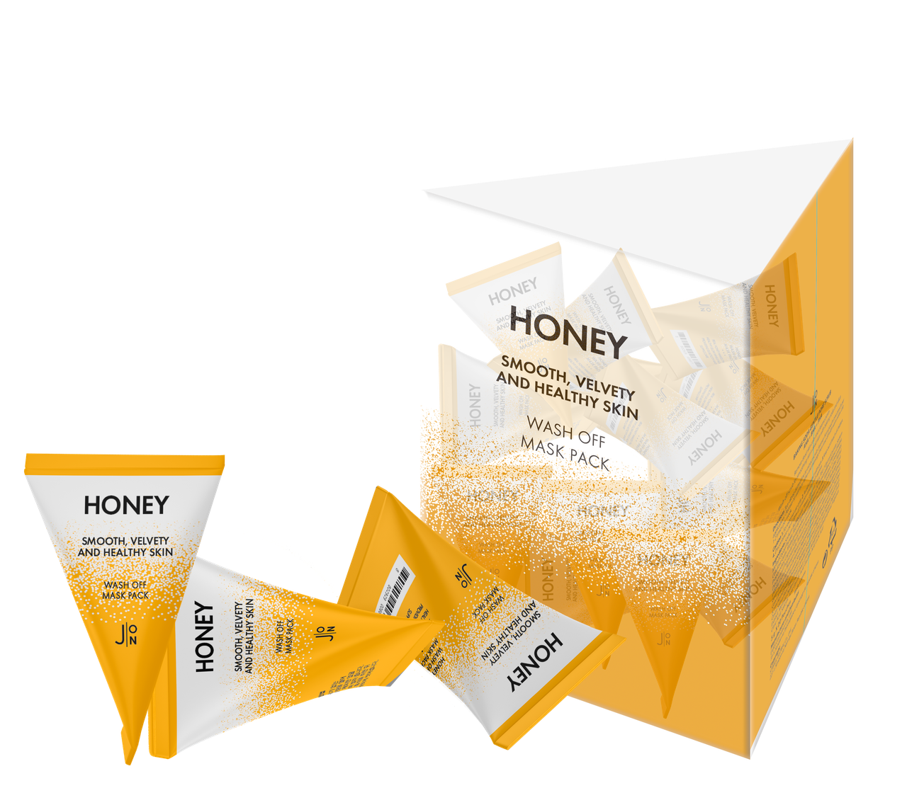 Медовая Маска для лица J:ON Honey Smooth Velvety and Healthy Skin Wash Off Mask Pack 5гр