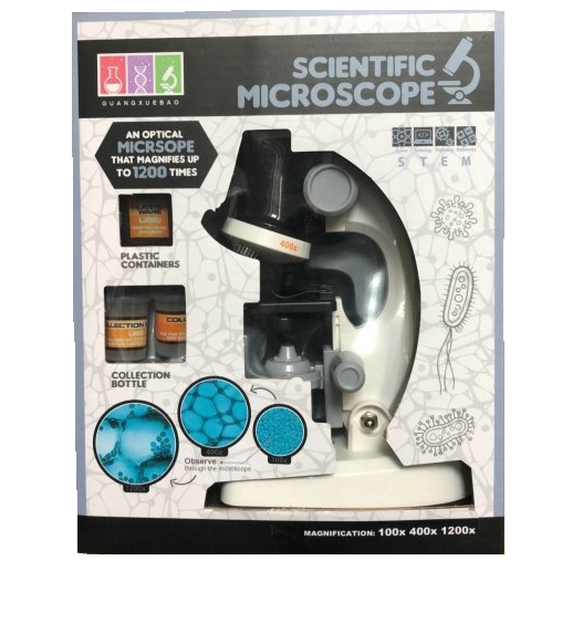 Детский Микроскоп Scientific Microscope (с 3 объективами 1200х 400х 100х ) - фото 2 - id-p145344093